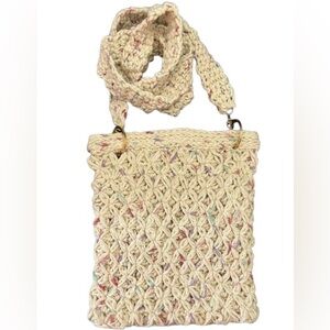 Crochet Bag Crossbody Purse Phone Bag, Mini Bag Multi Colored Hand Crafted